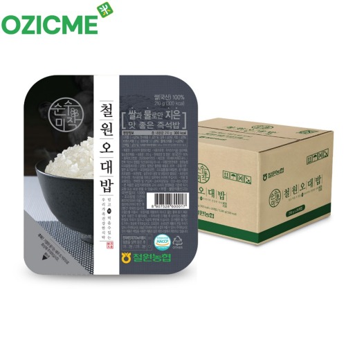 (오직미)순수미작 DMZ 철원오대밥 1박스(210gx24팩) 철원농협 산지직송